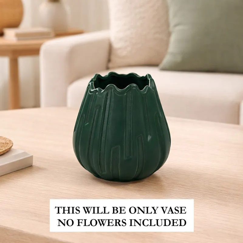 Quirky Pottery Vase - Green media 3