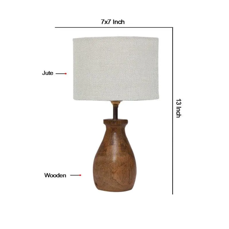Sheldo Mista Fabric Table Lamp - Grey,Brown media 4