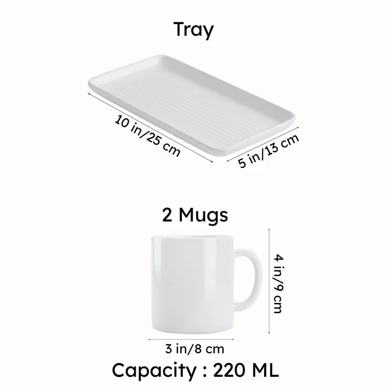 Vantera Blue Ceramic Mug And Tray (220 ML) - Three Piece Set media 6