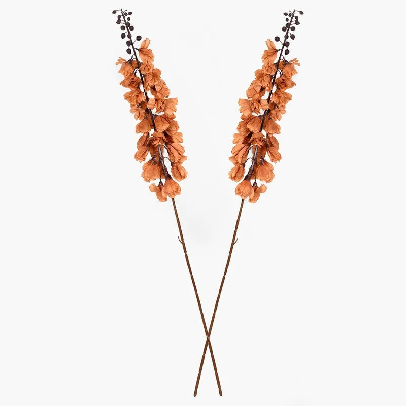 Aura Blooms (Orange) Lifelike Faux Floral Dcor - Set Of Two media 3