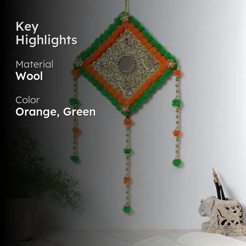 Lozenge Festive Latkan - Orange & Green media 2