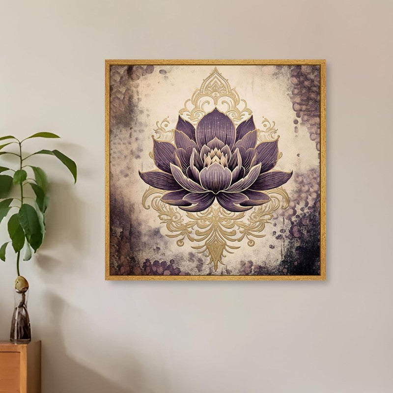 Pastel Lotus Wall Art With Frame