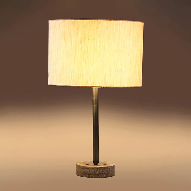 Cotin I Rodin Wooden Table Lamp - OffWhite,Silver,White media 6