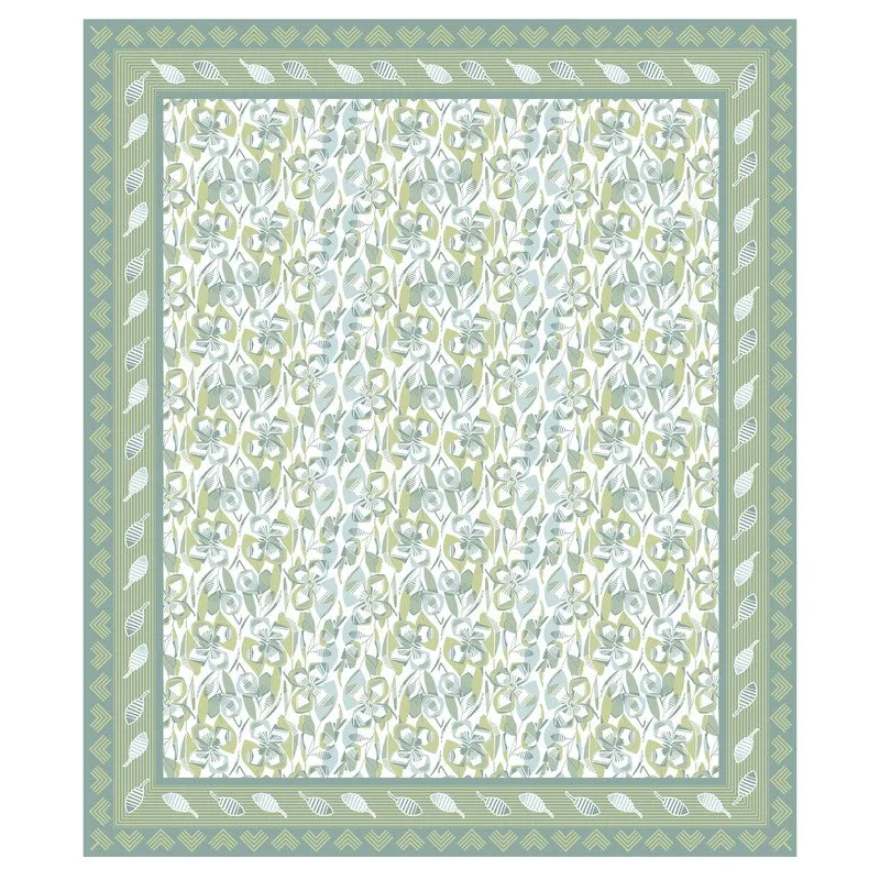 Royal Style Cotton Bedsheet (Green,White) - 120 TC media 4