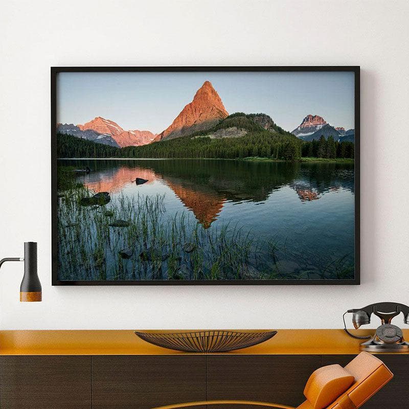 Early Morning Yawn Canvas Wall Painting - Black Frame