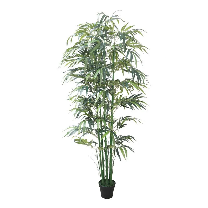 NatureNest Artificial Plant With Black Plastic Pot - 6.9 ft media 5
