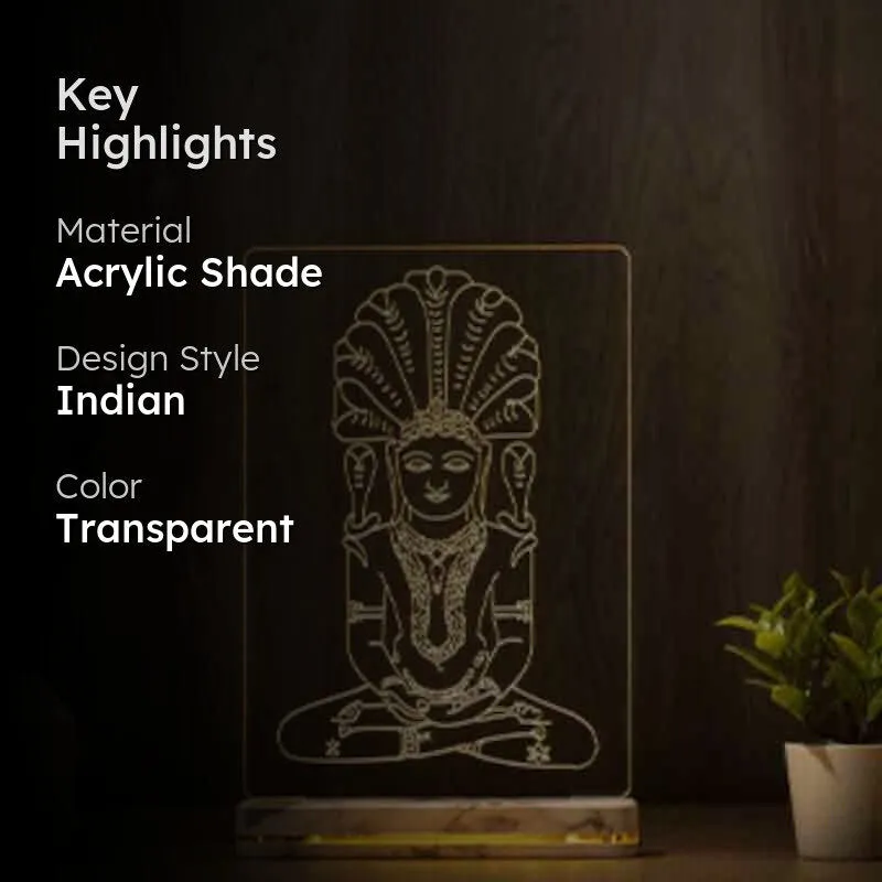 Vardhaman Acrylic Table Lamp - Transparent media 2