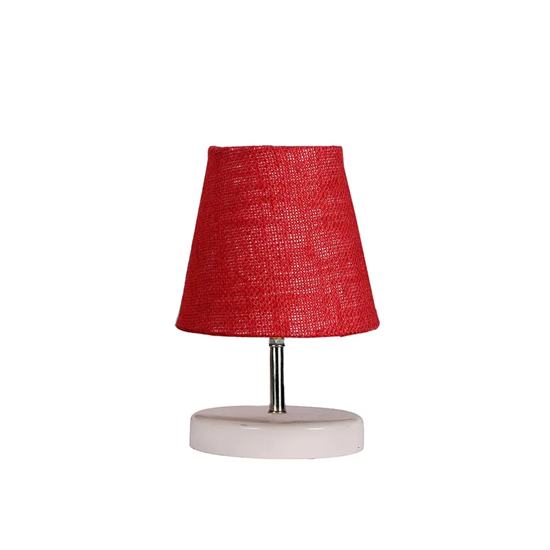 Vero Jute Table Lamp - Maroon,White media 3