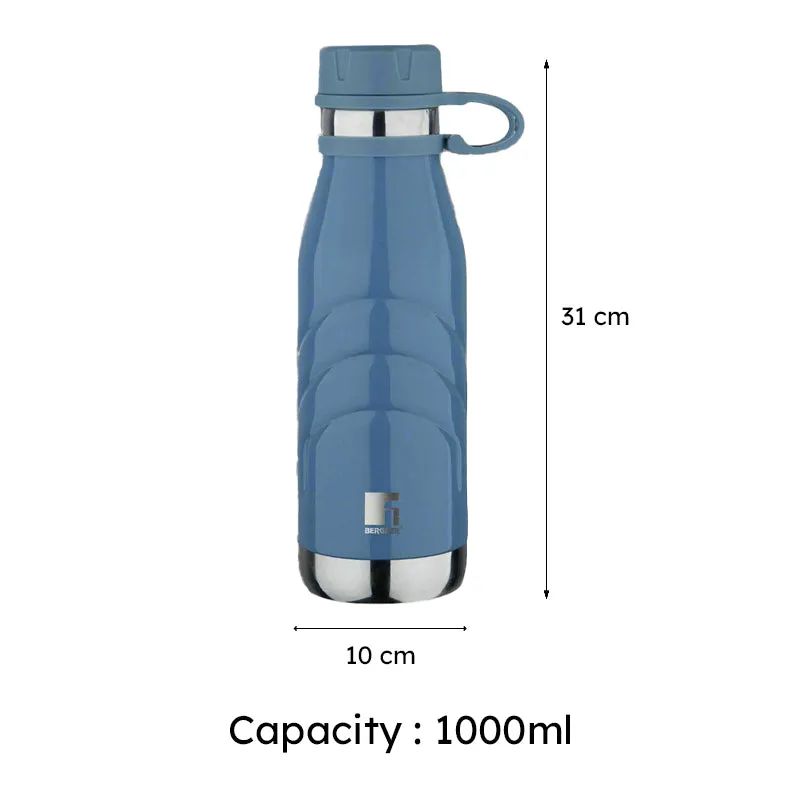 Bergner Walking Aqua Flex Thermosteel Hot And Cold Flask (Blue) - 1000 mL media 7