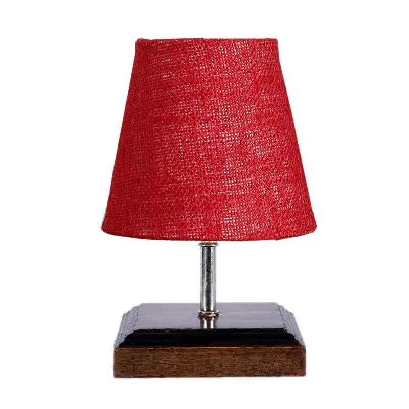 Niksha Jute Table Lamp - Maroon,Brown media 4