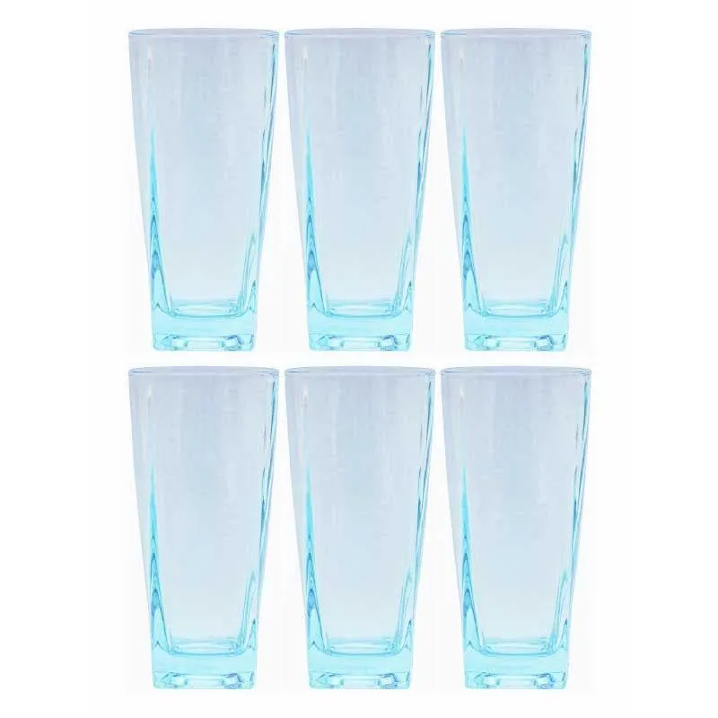Groot Blue Glass Tumbler (240 ML) - Set Of Six media 4
