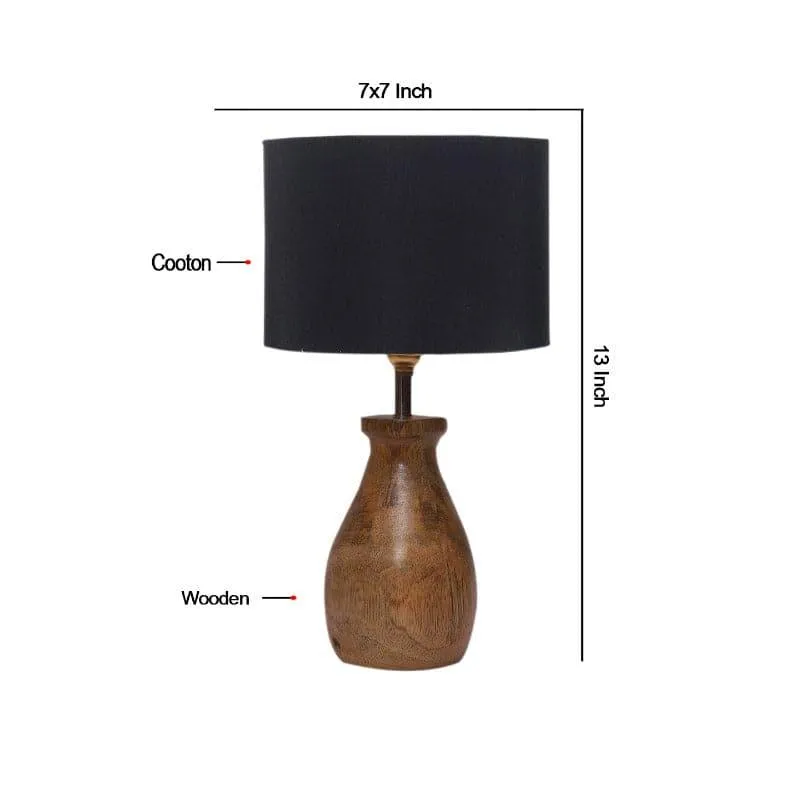 Sheldo Fabric Table Lamp - Black,Brown media 5
