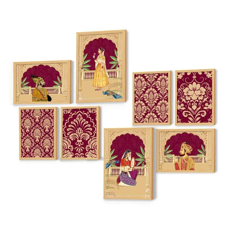 The Mughal Durbaar Wall Art - Set Of Eight media 3