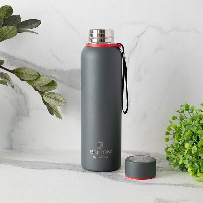 Aqueous Hot & Cold Thermos Water Bottle (Grey) - 750 mL media 3