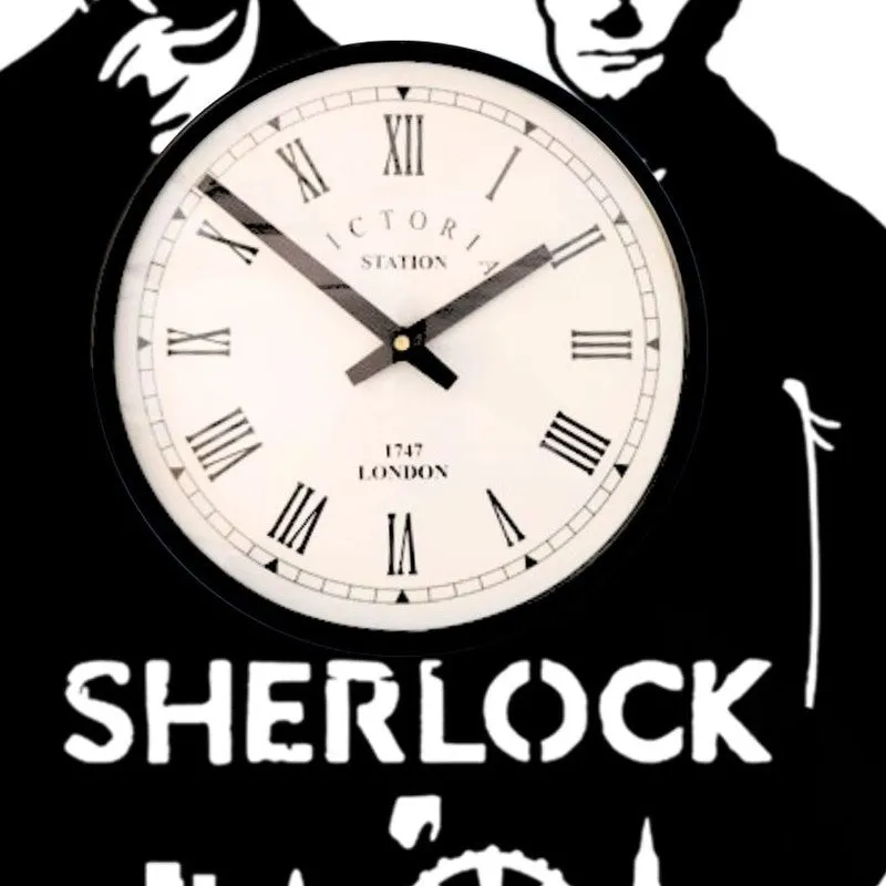 Sherlock Steel Analog Wall Clock - Black media 5