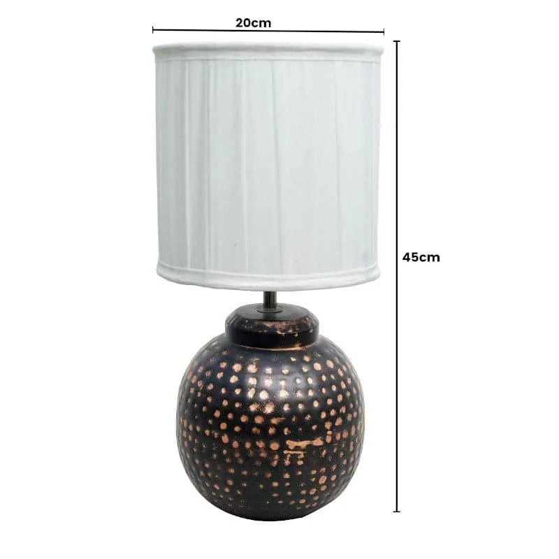 Gola Verda Fabric Table Lamp - White,Copper media 3