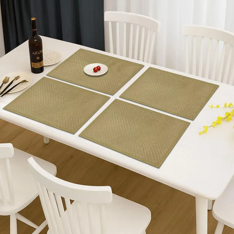 Rustayne Yellow Rectangle PVC Table Mats - Set Of Four media 1