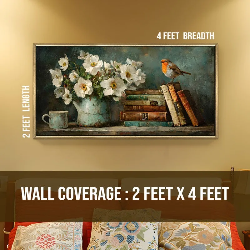 Visual Poetry Canvas Wall Painting With Frame media 8