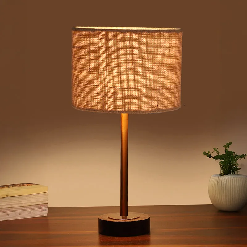 Sienna I Rodin Wooden Table Lamp - Beige,Copper,Brown media 1