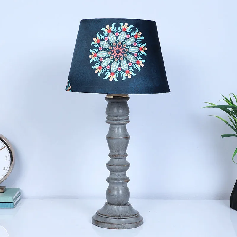 Toile Bantu Printed Mango Wood Table Lamp - Multicolor media 3