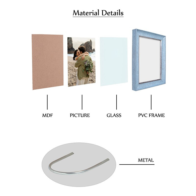 Elegant Vintage Style PVC Photo Frame - Blue media 9
