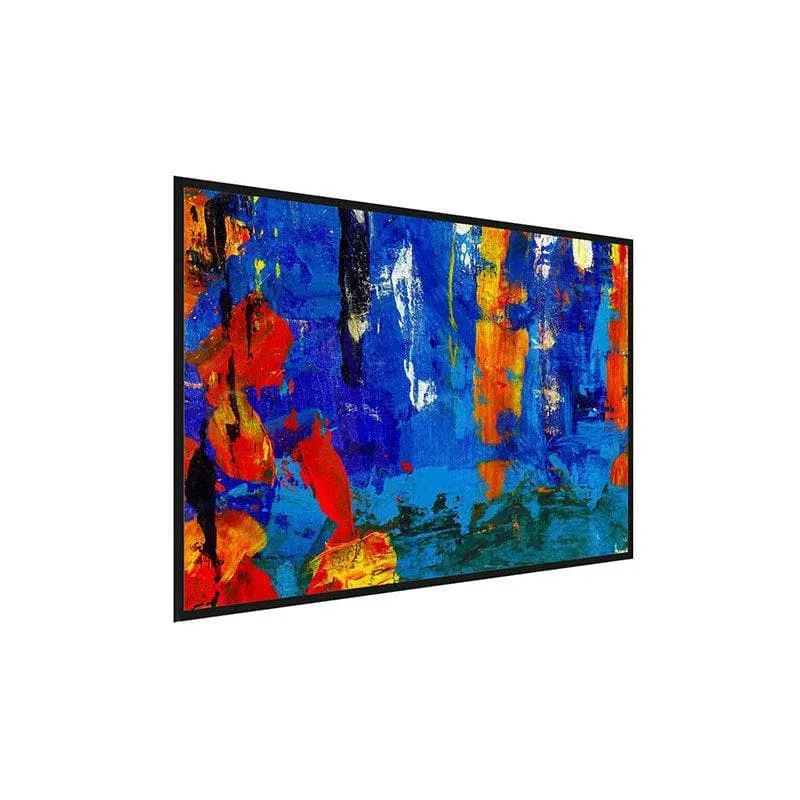 Abstract Art Palette Canvas Wall Painting - Black Frame media 3
