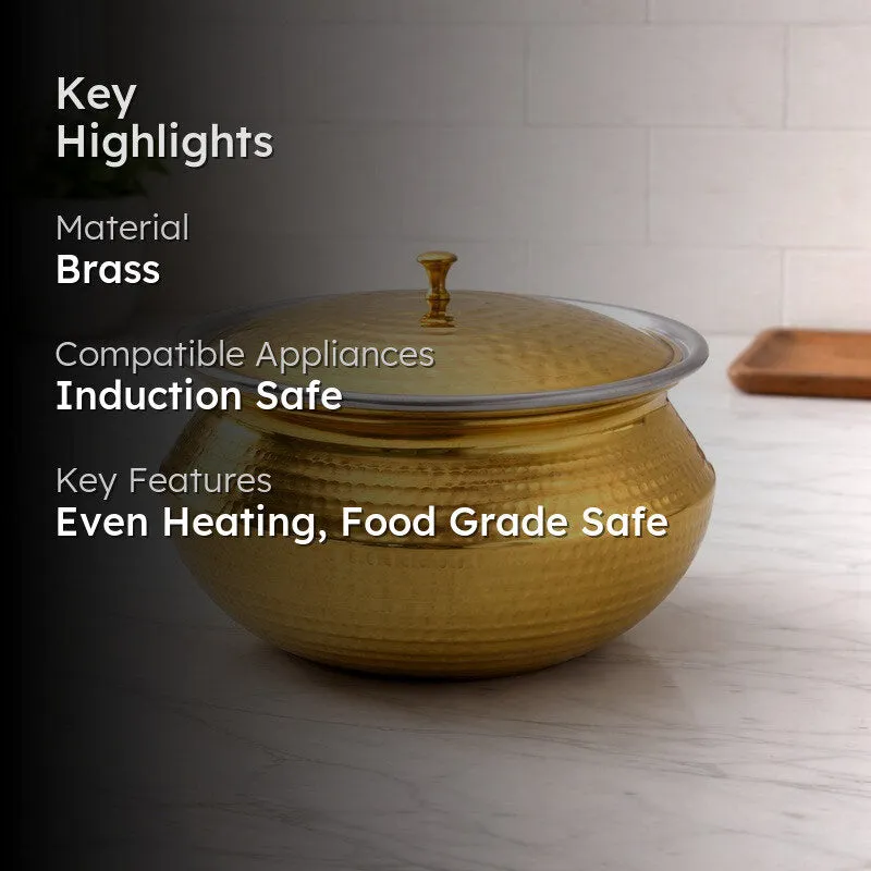 Cookelle Durable Brass Handi - 5000 mL media 2
