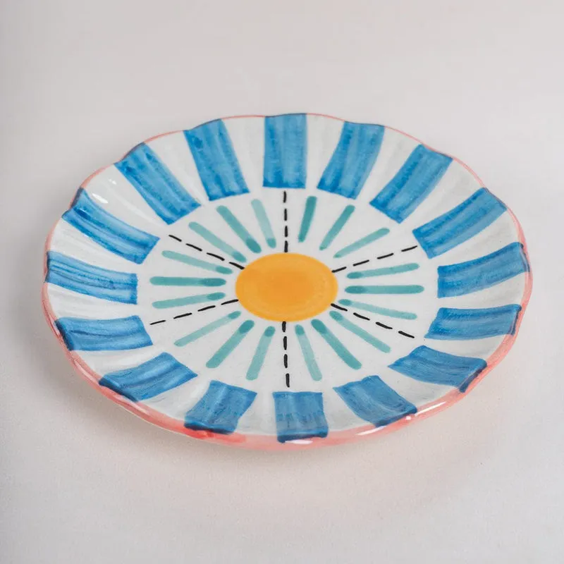 Fleur Bleu Handpainted Ceramic Tea Cup & Saucer (240 mL Each)- Set of Two media 4