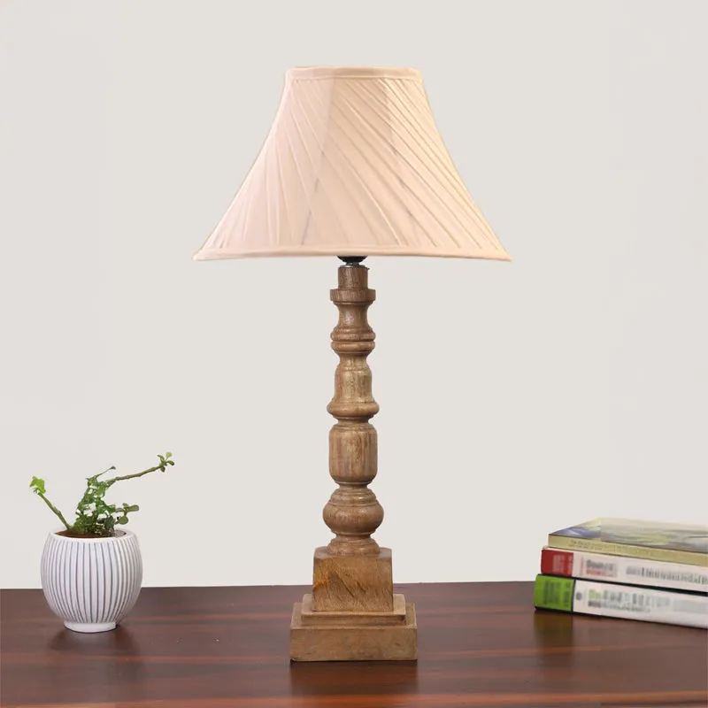 Twistra I Arbor Wooden Table Lamp - Ivory,Brown media 3