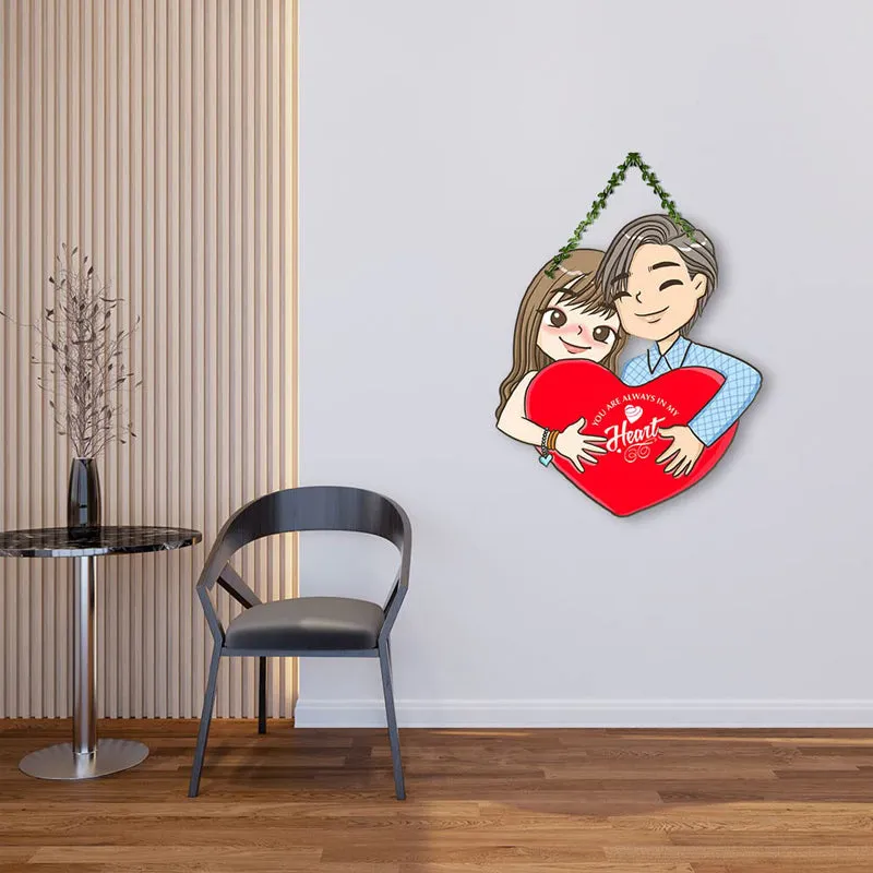 Couple's Heart Polyester & MDF Wall Hanging media 1