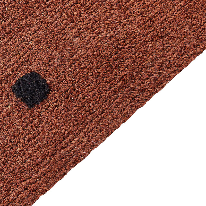 Polka Drops Tufted Cotton Area Rug - Brown media 6
