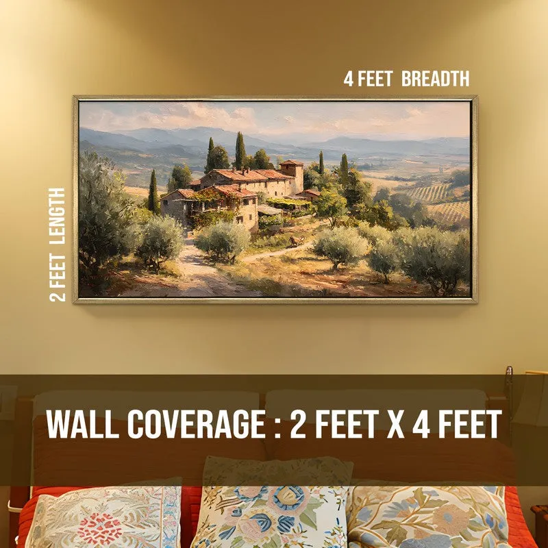 Sunwashed Slopes Canvas Wall Painting With Frame media 8