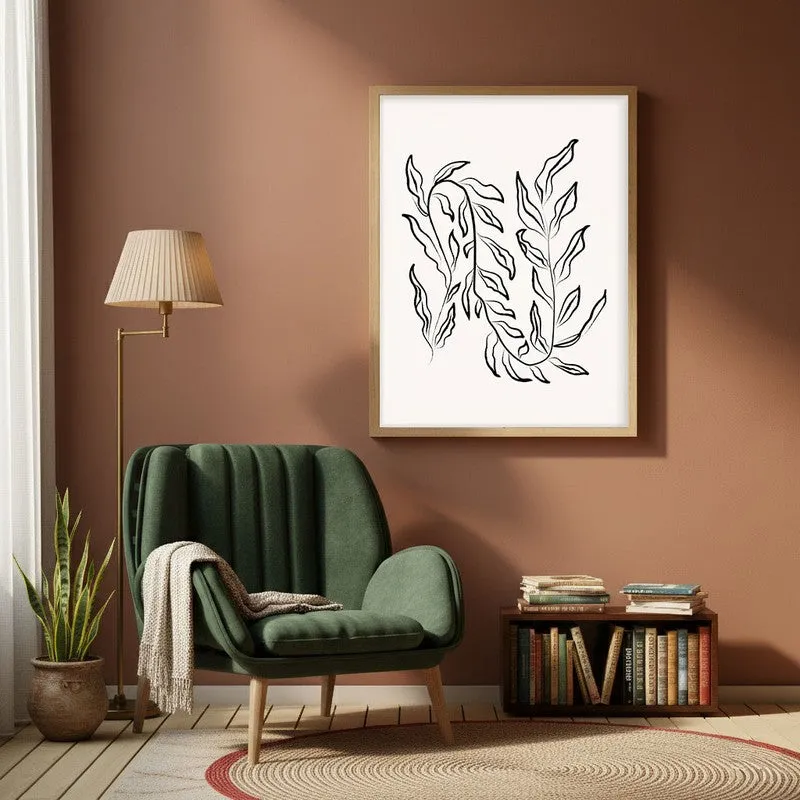 Everleaf Canvas Wall Painting With Brown Frame media 1
