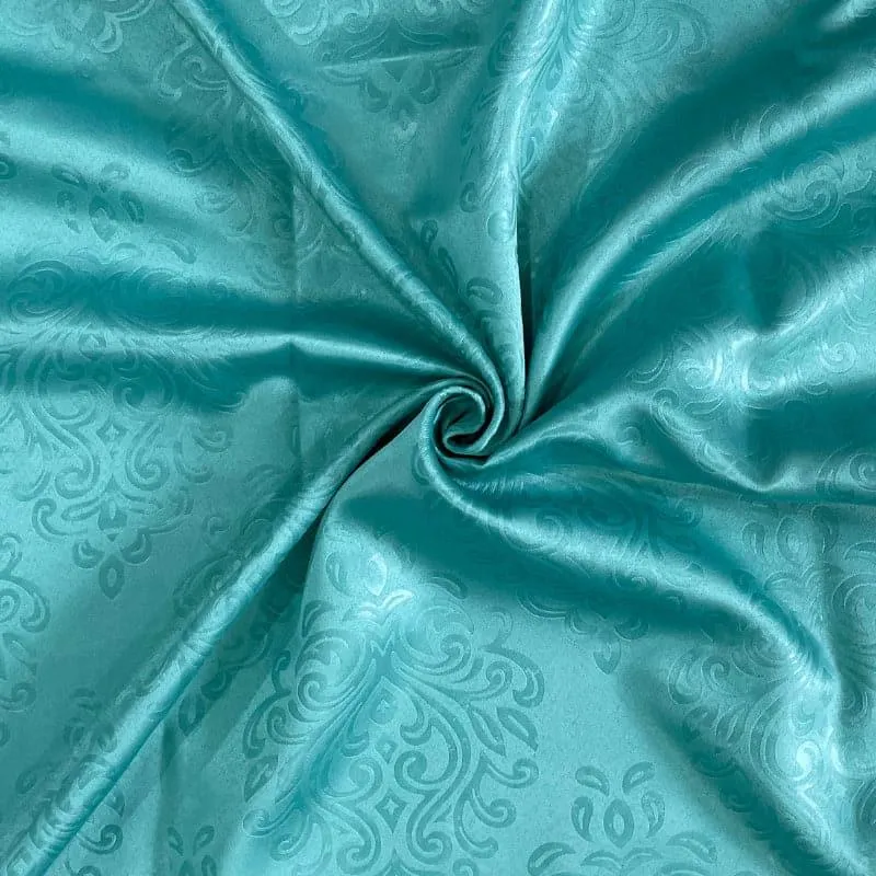 Swayam Kinaash Jacquard Curtain - Teal media 5