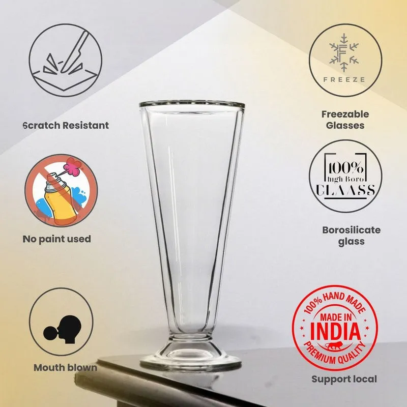 Crystal Shine Flute Beer Glass(200mL) - Set Of Two media 5