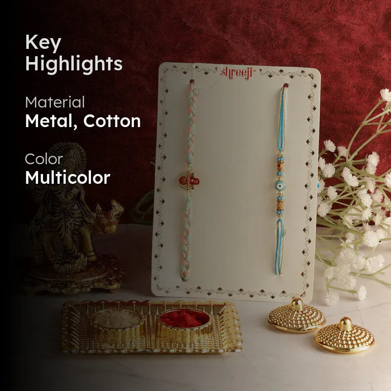 Murali Rudraksha & Evil Eye Rakhi Hamper media 2