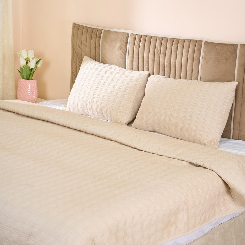 Checks Quilted Cotton Pillow - Set Of Two media 3