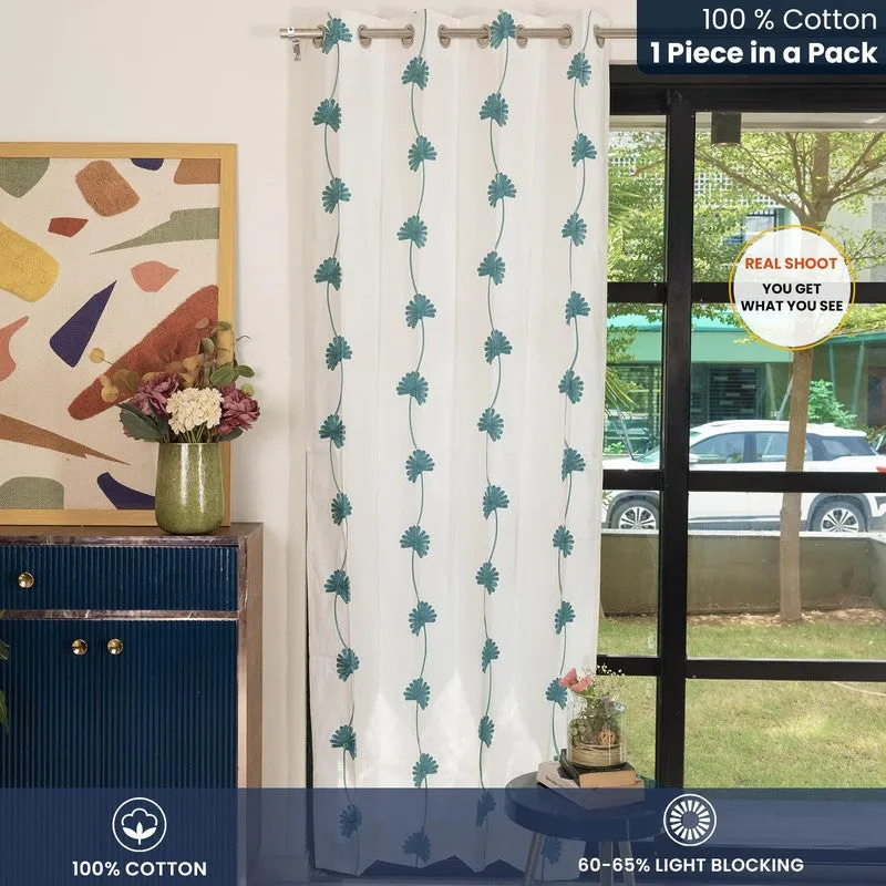 Aarohi Cotton Curtain - Dark Teal media 4