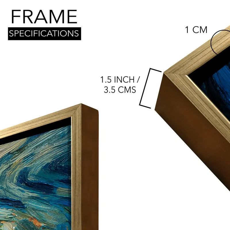 Expressive Eyes Canvas Wall Painting With Frame media 8