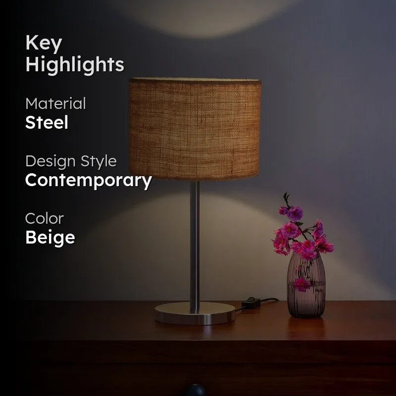 Noctra Kora Glow Metal Table Lamp - Beige media 2