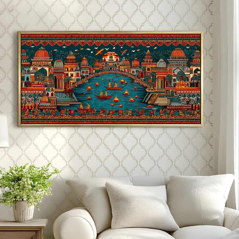 A Festive Canvas Folk Wall Art