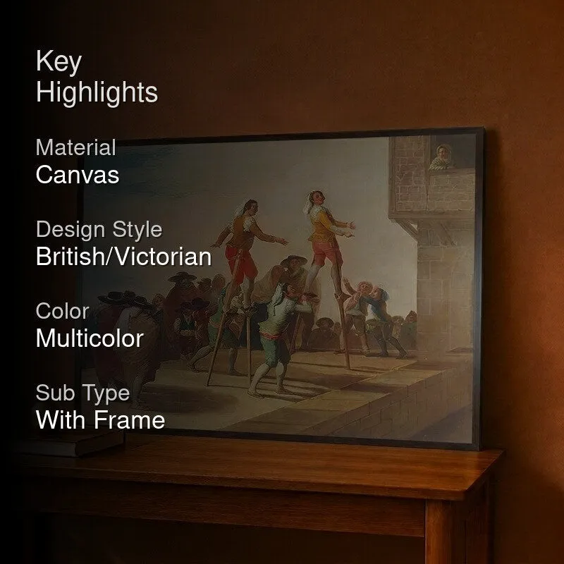 Styled room image of the framed painting with highlight text overlay