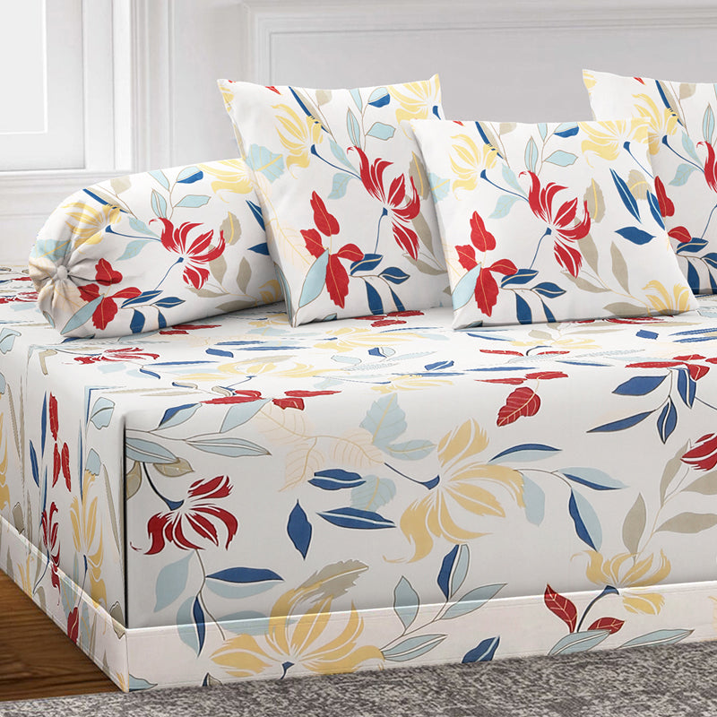 Autumn Buds Diwan Set - Six Piece Set media 3