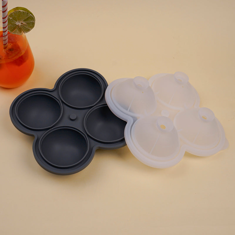 Frost Silicone 4-Cube Ice Mould - Grey media 4