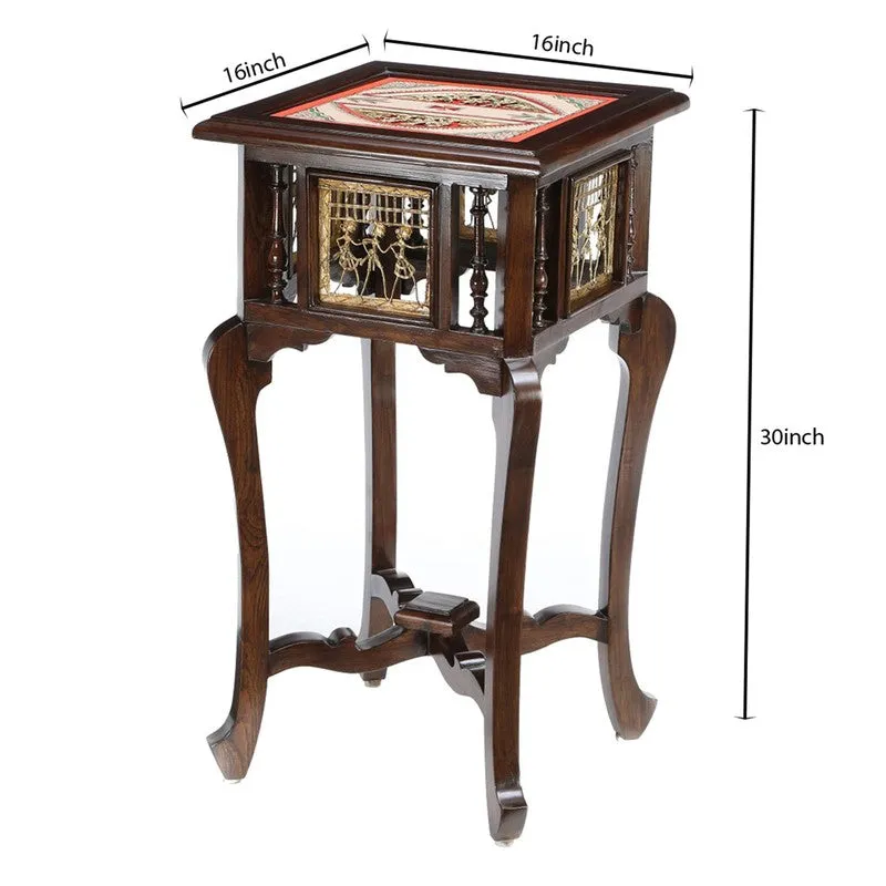 Nirvan Teak Wood Side Table media 7