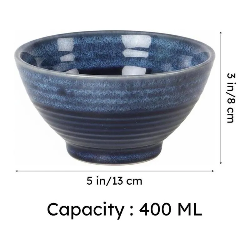 Savora Snack Bowl (Blue,400 mL Each) - Set Of Four media 6