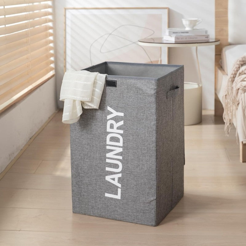 Wash Dock Jute Laundry Basket - Grey