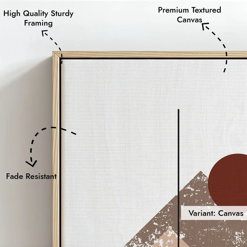 Earthy Axis Canvas Wall Painting With Brown Frame media 8