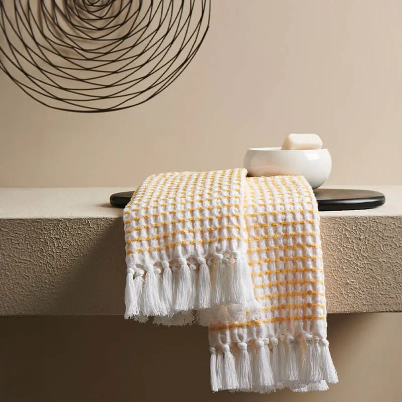 Alyssa Waffle Hand Towel (Melon) - Set Of Two media 1