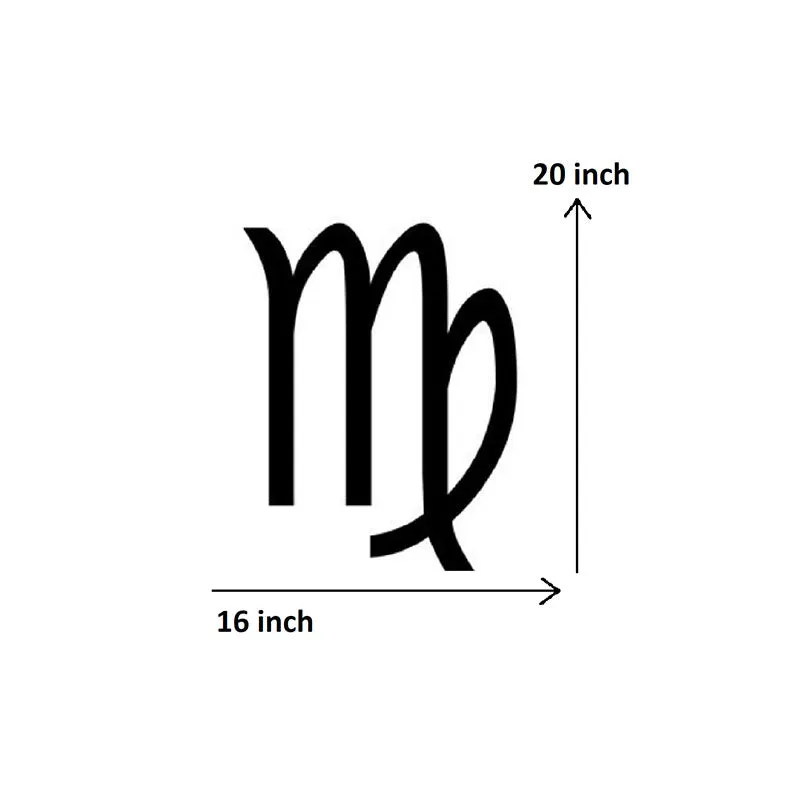 Virgo Zodiac Sign Black Iron Wall Accent media 5